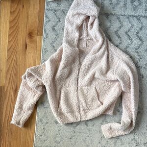 SKIMS Cream Teddy Jacket Cozy Hooded Style